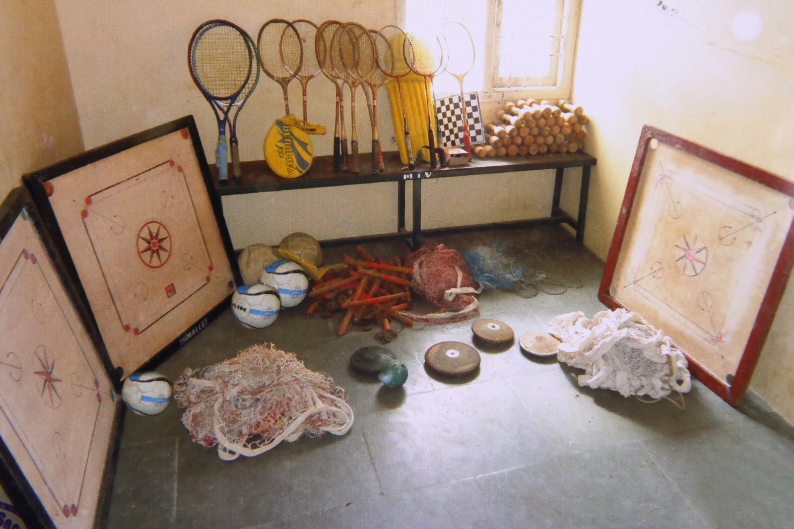 Sports trophies and equipment