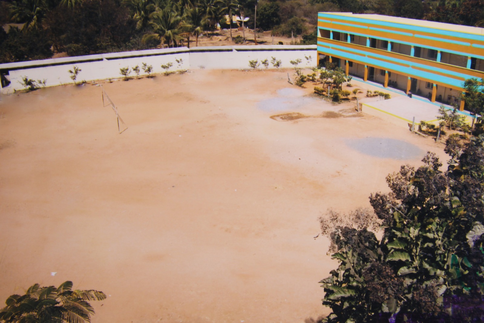 School ground top view